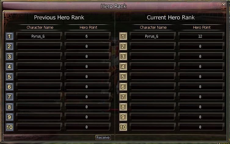 Hero Rank Event