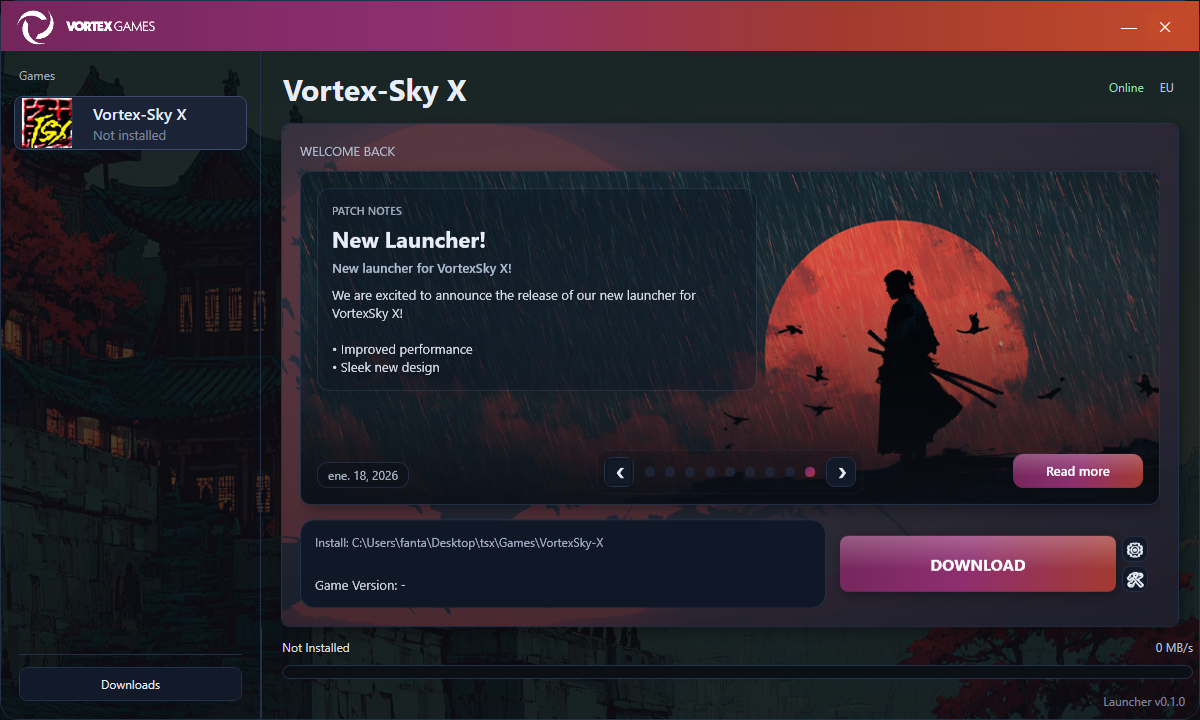 Vortex Games Launcher