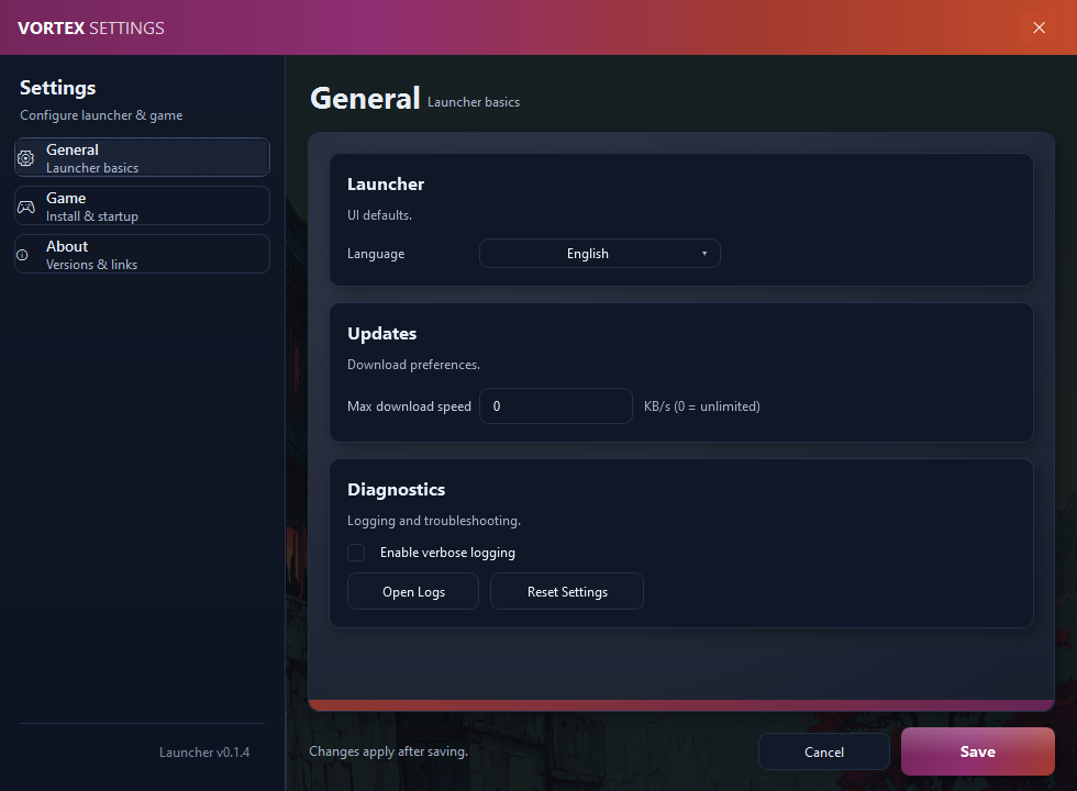 Launcher Settings