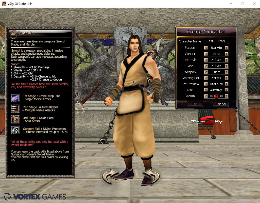 Twelve Sky 1 Character Creation
