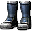 Blue Snow Black Boots